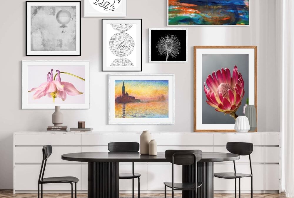 How to mix art on a wall